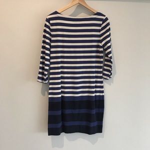Blue and navy stripped cotton dress
